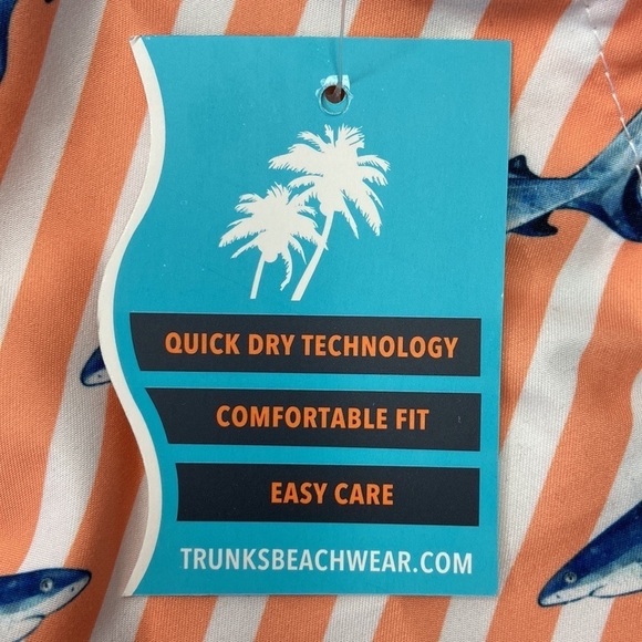 Trunks Surf & Swim Boys Shark Striped Print Swim Trunk Shorts Size XL - Picture 5 of 16